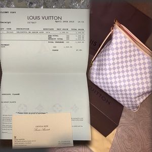 Louis Vuitton delightful mm damier azur